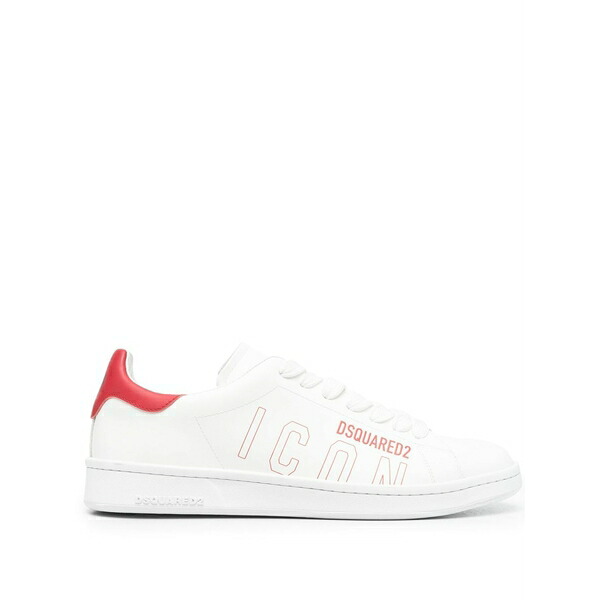 ディースクエアード メンズ スニーカー シューズ Maple-leaf low-top sneakers White