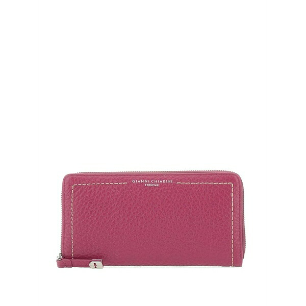 ジャンニ・キアリーニ レディース 紙入れ 付属品 Zip grain leather wallet Pink