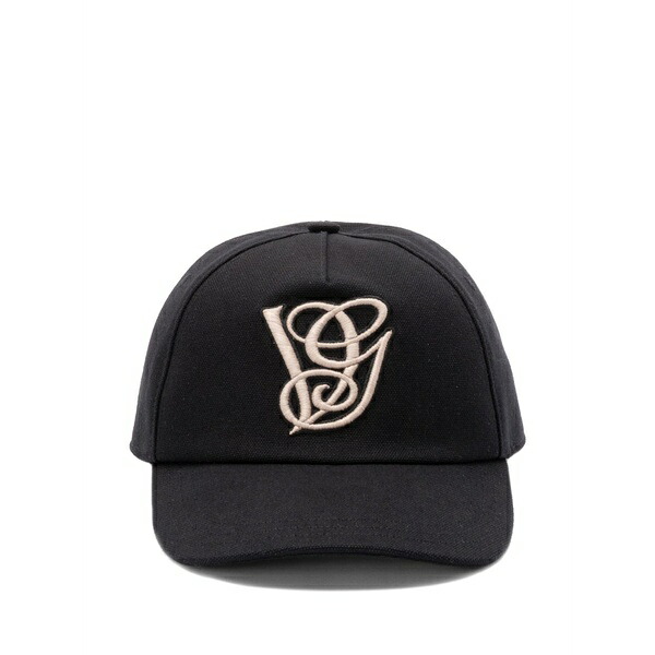ヴァレンティノ ガラヴァーニ メンズ かぶり笠 佩び物 Logo-embroidered baseball cap Black
