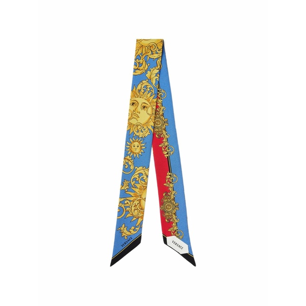 ヴェルサーチ メンズ えり巻き・袈裟・えり巻き 付属物 Printed silk twill ribbon Blue