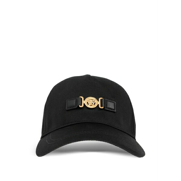 ヴェルサーチ メンズ 鳥打ち帽 付属物 Medusa head cap Black