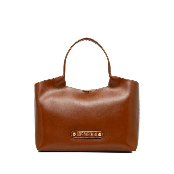 ラブ モスキーノ レディース トートバッグ バッグ Logo-applique tote bag Brown|asty