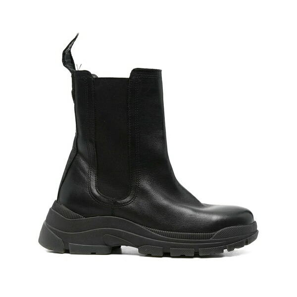 マルコポーロ レディース ブーツ シューズ Leather chelsea boots Black