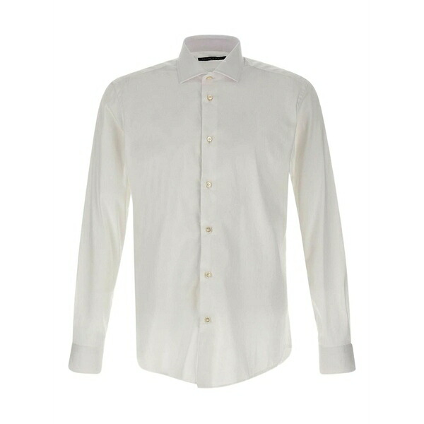 ブライアン・デールズ メンズ シャツ トップス Classic-collar button shirt White