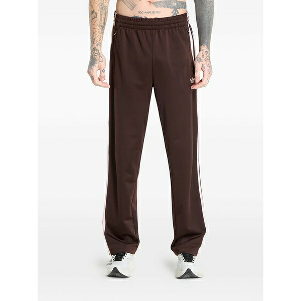 アディダス メンズ カジュアルパンツ ボトムス Stripe-detail track pants Brown|asty