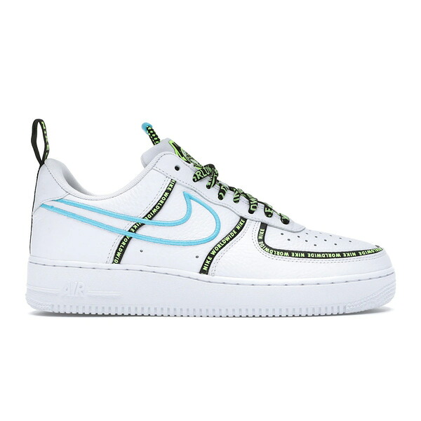 Nike ナイキ メンズ スニーカー  【Nike Air Force 1 Low Worldwide White Blue Fury Volt】  大きさ US_12(30.0珊) White/Blue Fury-Black-White