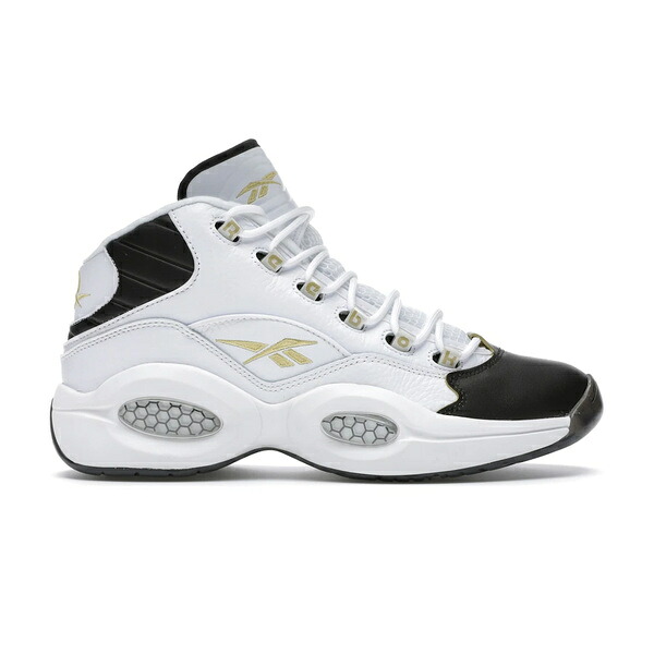 Reebok リーボック メンズ スニーカー  【Reebok Question Mid Black Toe】  大いさ US_10.5(28.5糎) White/Black-Gold