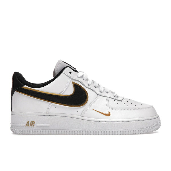 Nike ナイキ メンズ スニーカー  【Nike Air Force 1 Low \u002707 LV8 Double Swoosh White Metallic Gold】  大いさ US_10.5(28.5糎) White/Metallic Gold-White-Black