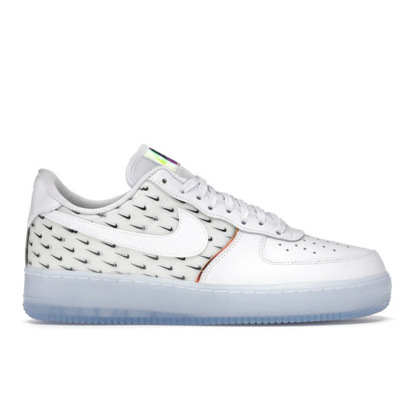 Nike ナイキ メンズ スニーカー  【Nike Air Force 1 Low \u002707 PRM Swoosh Pattern】  大きさ US_8(26.0珊) White/White/Ice