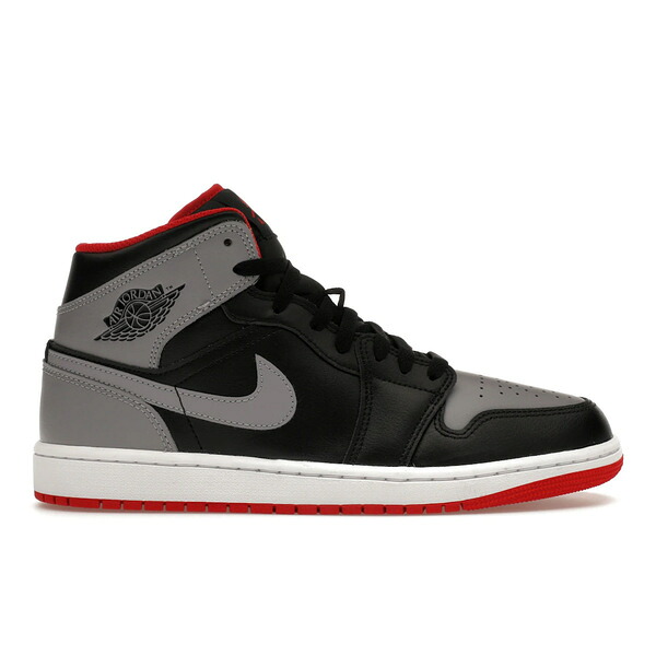 Jordan ジョーダン メンズ スニーカー  【Jordan 1 Mid Bred Shadow】  大いさ US_7.5(25.5糎) Black/Fire Red/White/Cement Grey
