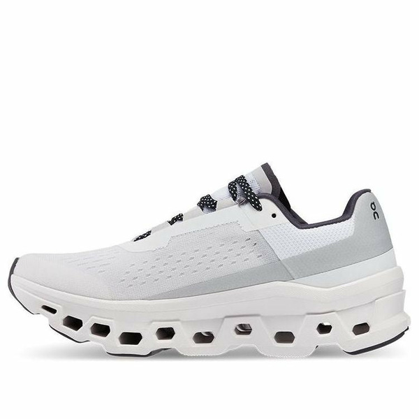 On Running オン 駈けっくら レディース スニーカー  【(WMNS) On Running Cloudmonster \u0027White Black Grey\u0027 61.98433】  大きさ US_7(24.0珊)