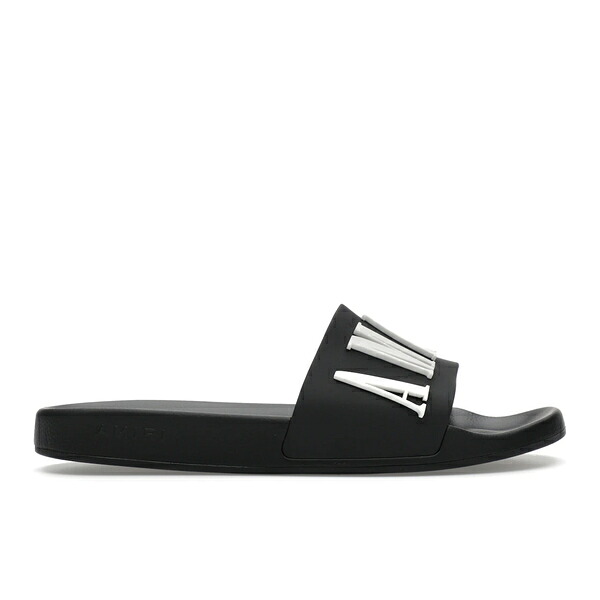AMIRI アミリ メンズ スニーカー  【AMIRI Pool Slide Debossed Logo Black Black White】  大きさ US_12(30.0糎) Black/Black/White