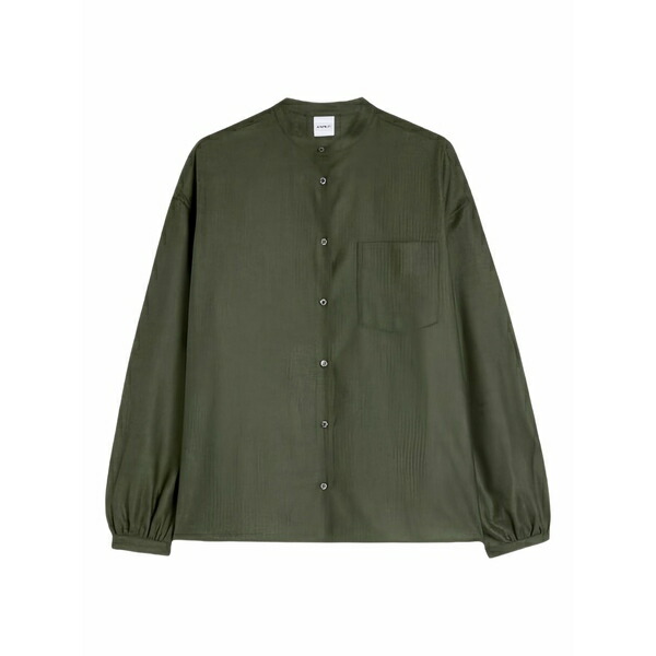 アスペジ レディース プルオーバー トップス Patch-pocket shirt Green