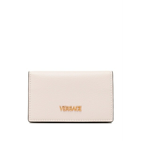 ヴェルサーチ レディース 金入れ 付属物 Logo-lettering leather wallet Pink