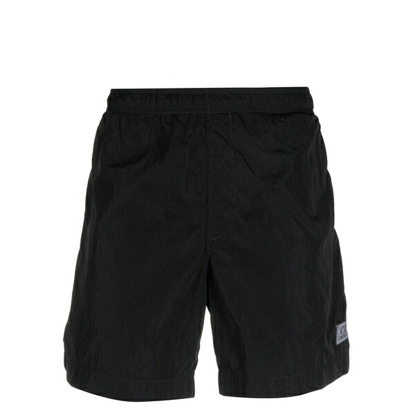 シーピーカンパニー メンズ 心地好いズボン下 ボトムス Logo-patch swimming shorts  Blue