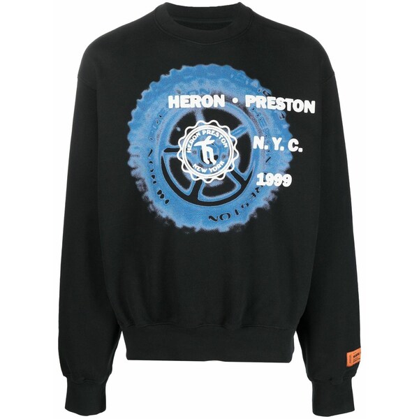戸呂 プレストン メンズ パーカー・スウェットシャツ アウター Off road print sweatshirt Black