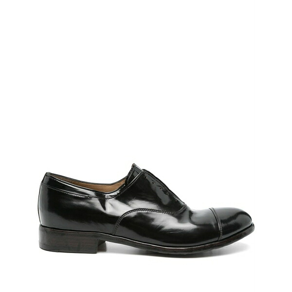 プレミアータ メンズ スリッポン・ローファー シューズ Leather loafers  Black