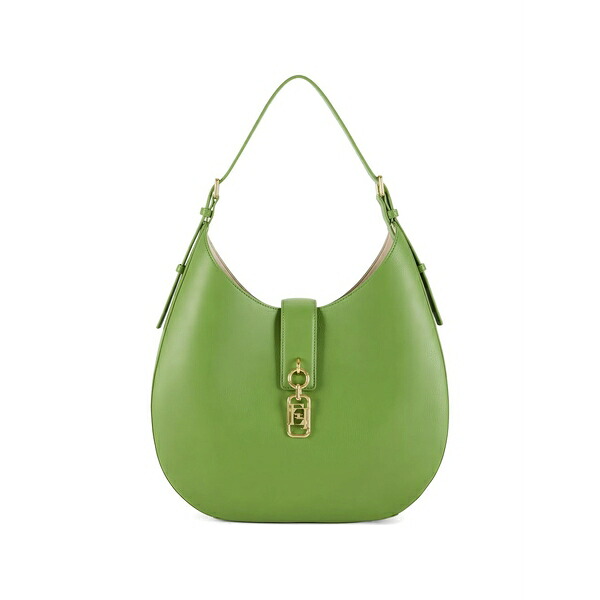 エリザベスフランキ レディース ショルダーバッグ 御徒面子 Logo-charm shoulder bag Green