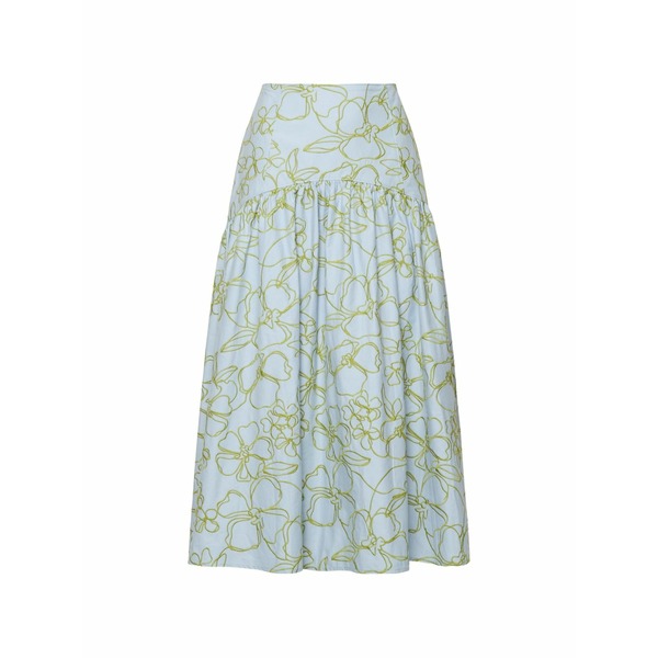 サンクアセプト レディース スコート ボトムス Zoanne floral MIDI skirt Blue