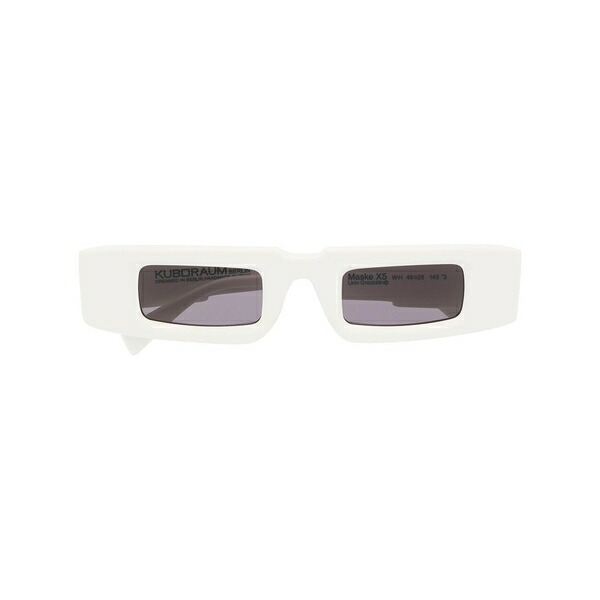 クボラウム メンズ サングラス・アイウェア 付属物 Square frame sunglasses White
