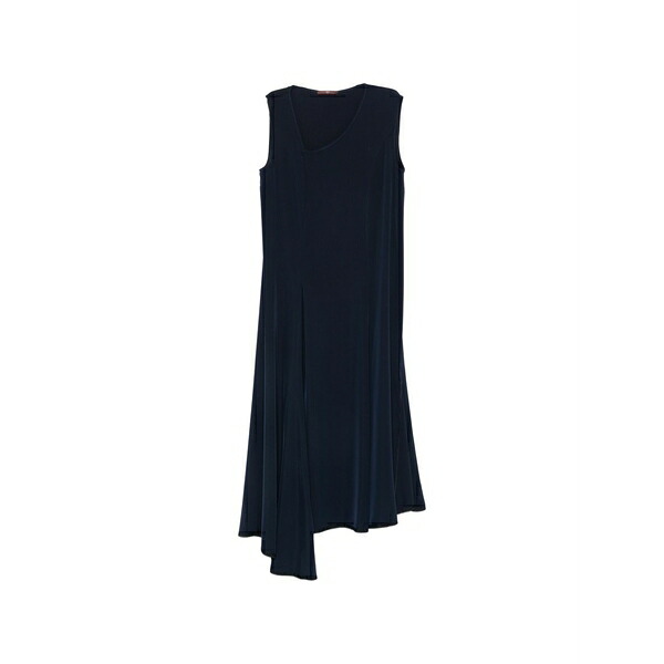 ご機嫌 レディース 衣装 トップス Asymmetric-neck panelled dress Blue