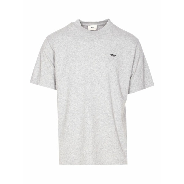 オートリー メンズ ティーシャツ トップス Crew-neck flower-print t-shirt Grey
