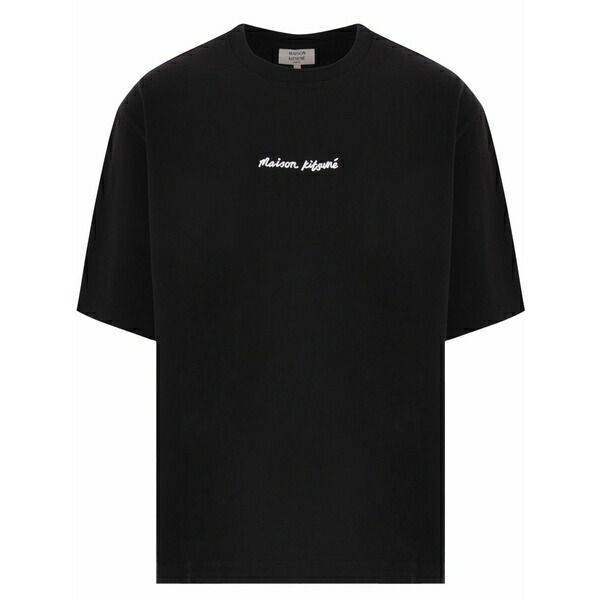 棲み家 稲荷 メンズ ティーシャツ トップス Logo-embroidered t-shirt  Black