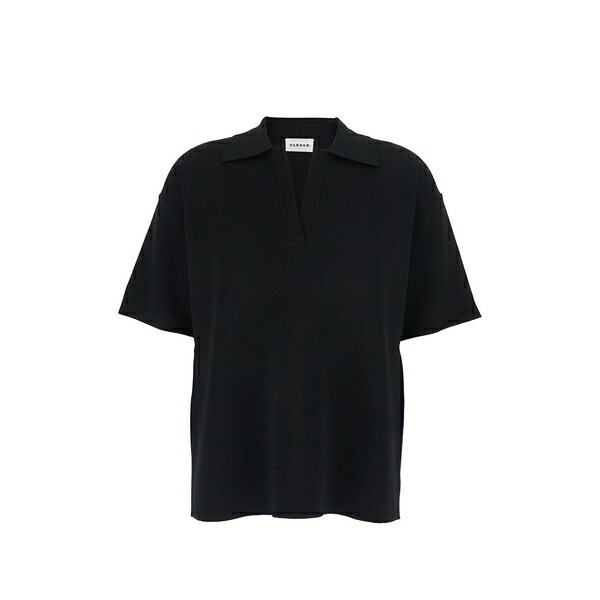 パロッシュ レディース プルオーバー トップス V-neck top Black