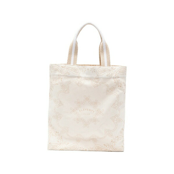 イレブンティ メンズ トートバッグ 御徒面子 Logo tote bag Neutrals