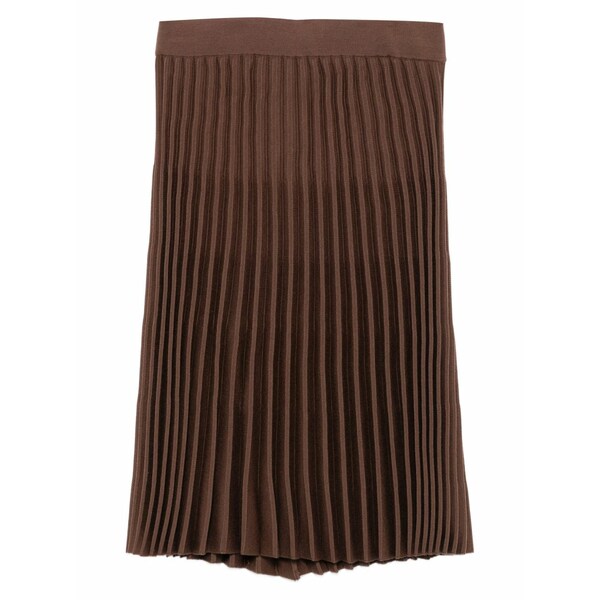 マルツィアーリ レディース スコート ボトムス Pleated knit skirt Brown