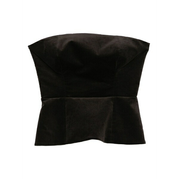 パロッシュ レディース ティーシャツ トップス Velvet peplum top Brown