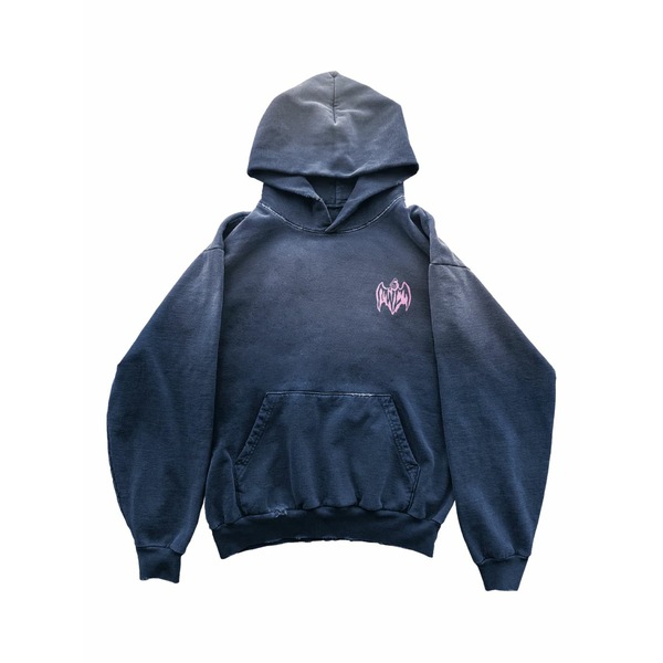 ウォーレンロータス メンズ パーカー・スウェットシャツ アウター Faded peony print hooded sweater Blue