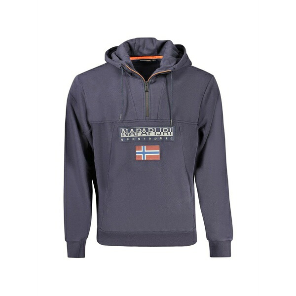 ナパピリ メンズ パーカー・スウェットシャツ アウター Burgee half-zip hoodie Blue