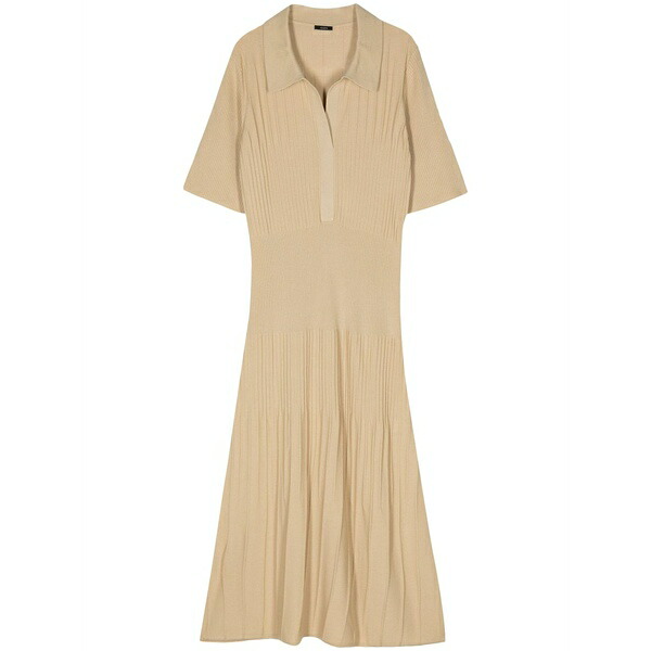 ジョセフ レディース 衣裳 トップス Split-neck wool MIDI dress Neutrals