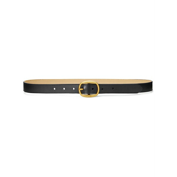 ラルフローレン レディース 三尺帯 付属物 Pin-buckle leather belt Black