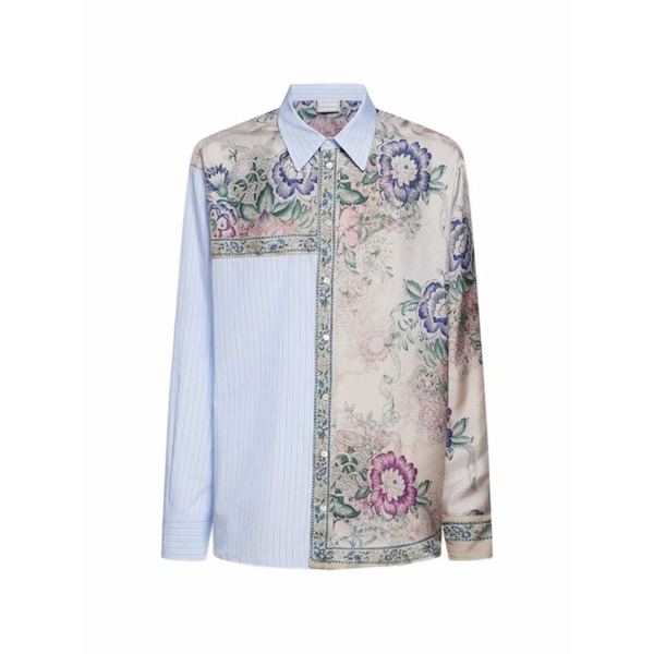 ピエール＝ルイ・マシア メンズ プルオーバー トップス Aloe floral striped shirt Blue