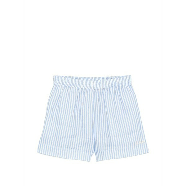 エムシーツーセイントバース レディース 心地好いズボン下 ボトムス Meave striped elasticated-waist shorts Blue
