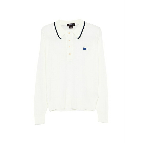 ウェールズ ボナー メンズ スポーツシャツ トップス X john smedley logo-embroidery polo shirt Neutrals