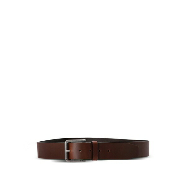 元締め メンズ 胴締め 付属品 Leather buckle belt Brown