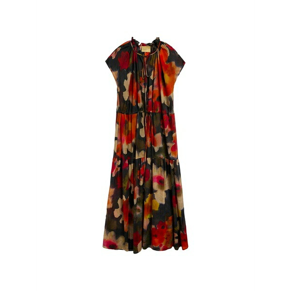 モモン レディース 衣裳 トップス Otero tiered printed maxi dress Red