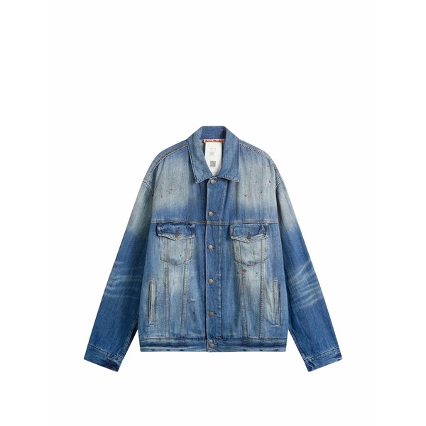 アクネ ストゥディオズ メンズ 上衣＆上衣 アウター Flap-pocket denim jacket Blue
