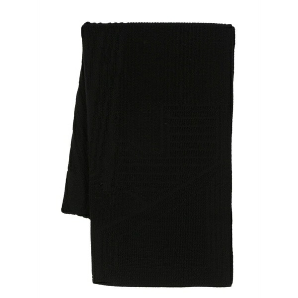 ワイスロバート・エドワード・リー レディース えり巻き・袈裟・えり巻き 付属物 Engineered logo-debossed scarf Black