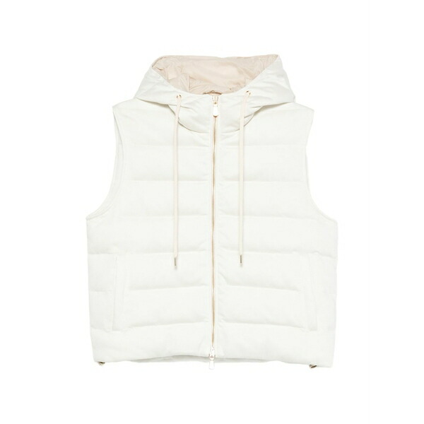 イレブンティ レディース 上衣＆上衣 アウター Quilted-pattern gilet Neutrals
