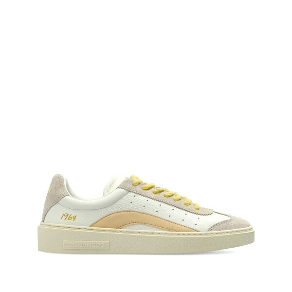 ディースクエアード レディース スニーカー シューズ Suede panel lace-up sneakers White
