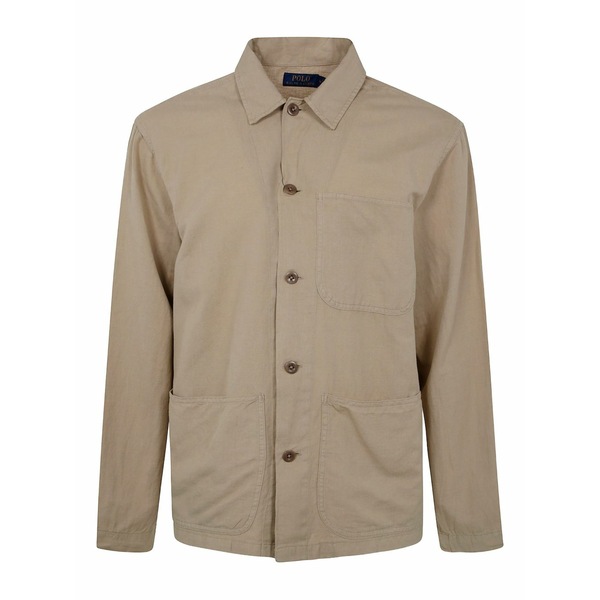 ラルフローレン メンズ プルオーバー トップス Patch-pocket shirt Neutrals