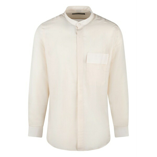 ロウブランド メンズ プルオーバー トップス Collarless shirt  Neutrals