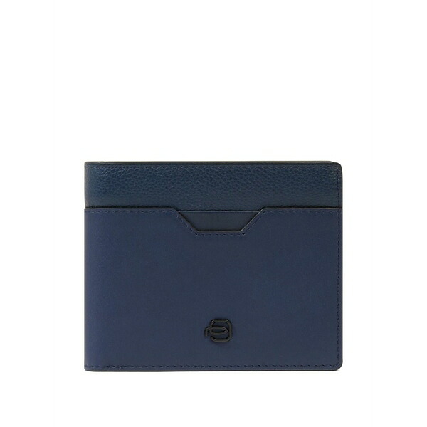 ピークアドロ メンズ 財布 アクセサリー Flip-up id-window leather wallet Blue｜asty