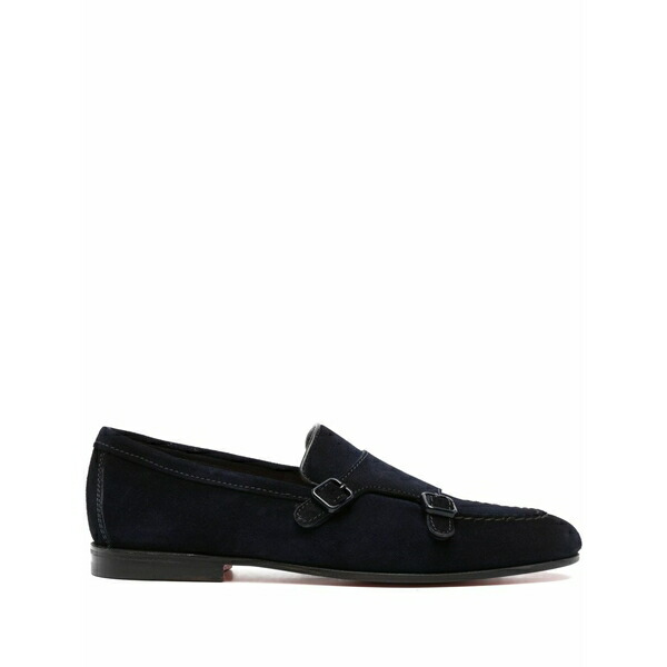 サントーニ メンズ 御召しものシューズ シューズ Suede monk shoes Blue