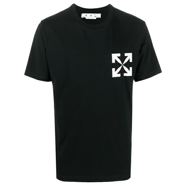象牙色 メンズ ティーシャツ トップス Arrows-logo organic cotton t-shirt Black