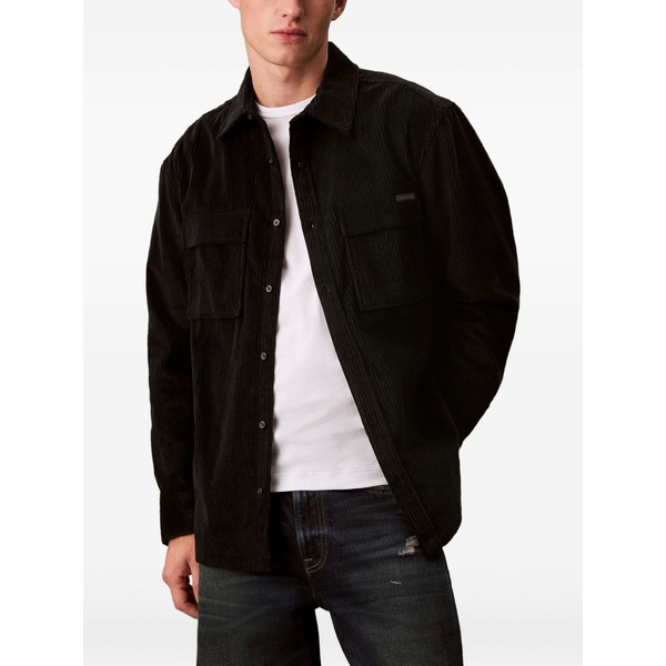 カルバンクライン メンズ 上衣＆上衣 アウター Corduroy pocket shirt jacket Black